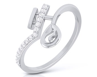 Platinum Diamond Ring for Women JL PT LR 110