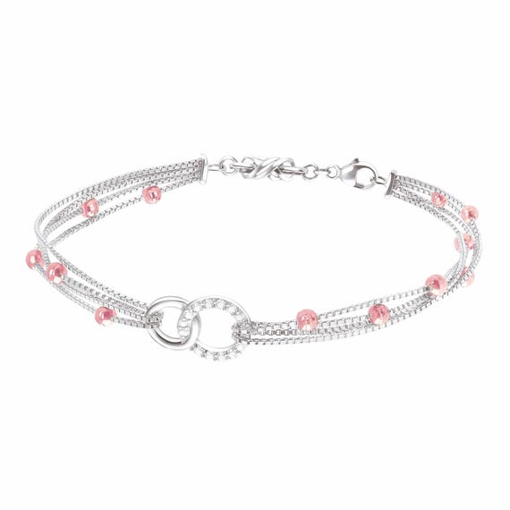 Buy Evara Platinum Rose Gold Diamond Bracelet for Women JL PTB 797 Online in India Etsy