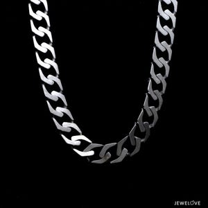 Hommes de platine | Chaîne lourde double face en platine 10 mm pour homme JL PT CH 1377