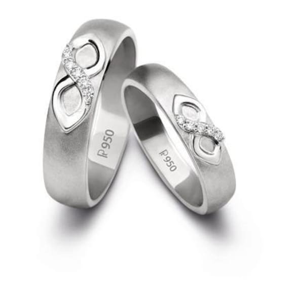 Infinity Platinum Love Bands with Diamonds SJ PTO 212