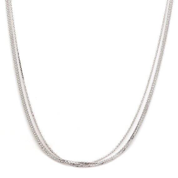 Japanese 3 Line Foxtail Platinum Chain 