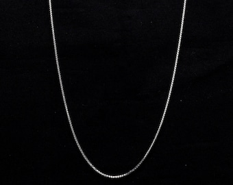 1.2mm Unisex Plain Platinum Box Chain SJ PTO 702-A