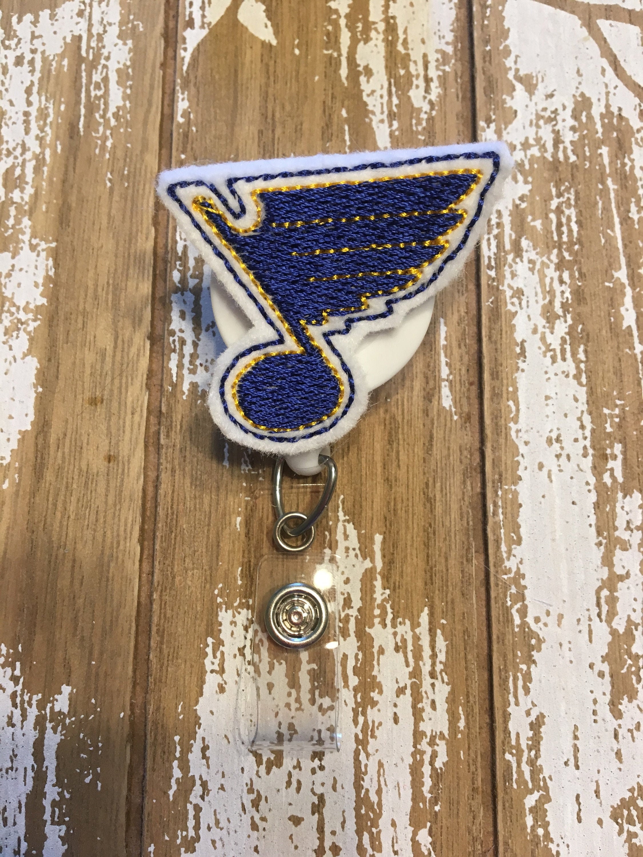 St. Louis Blues Hockey ID Badge Reel Holder Retractable Clip