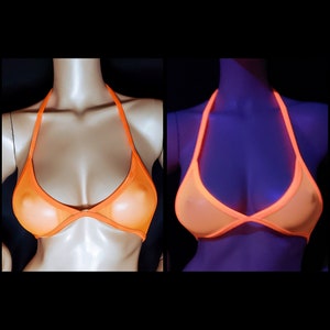 Rave Tops See Through Top See Through Bikini Tops UV Active Gogo Dancer Sexy Clothes Rave Outfits Sheer Mesh Top Exotic Dance Wear image 3