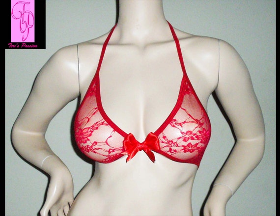 Women Sheer Sexy Lace Erotic Lingerie See-through Bralette Underwear Bra