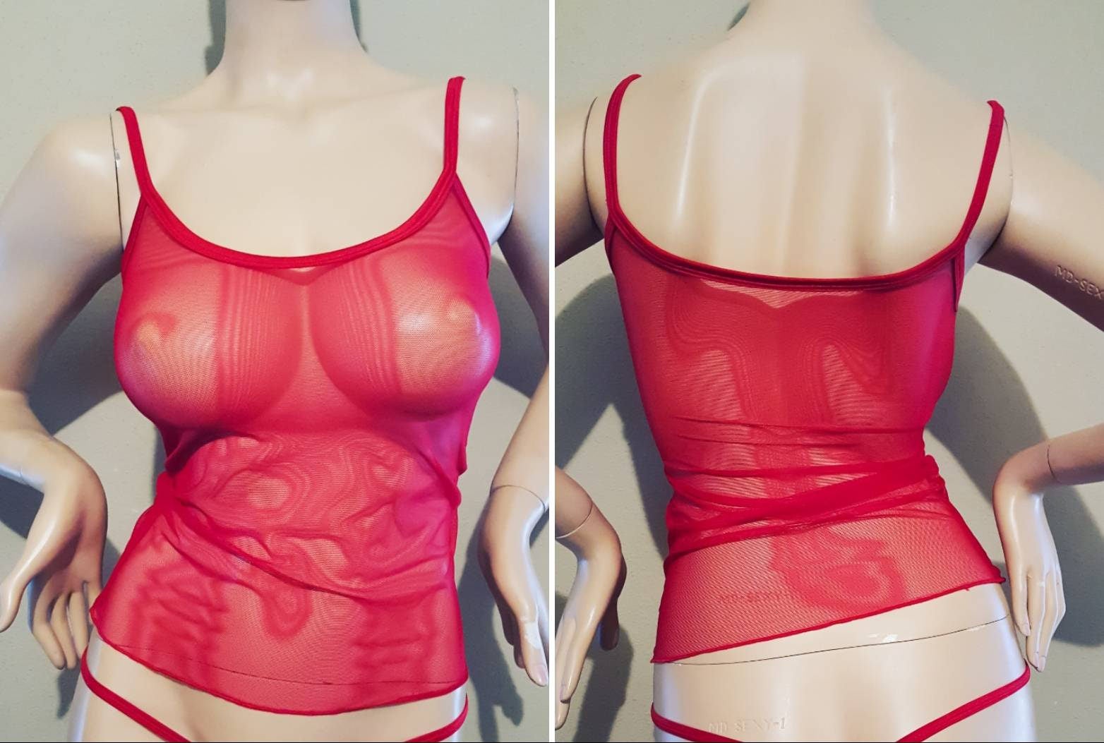 Sheer Tank, Mesh Tank, Sheer Camisole, Hot Lingerie, See Through Top,…
