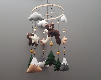 bear crib mobile