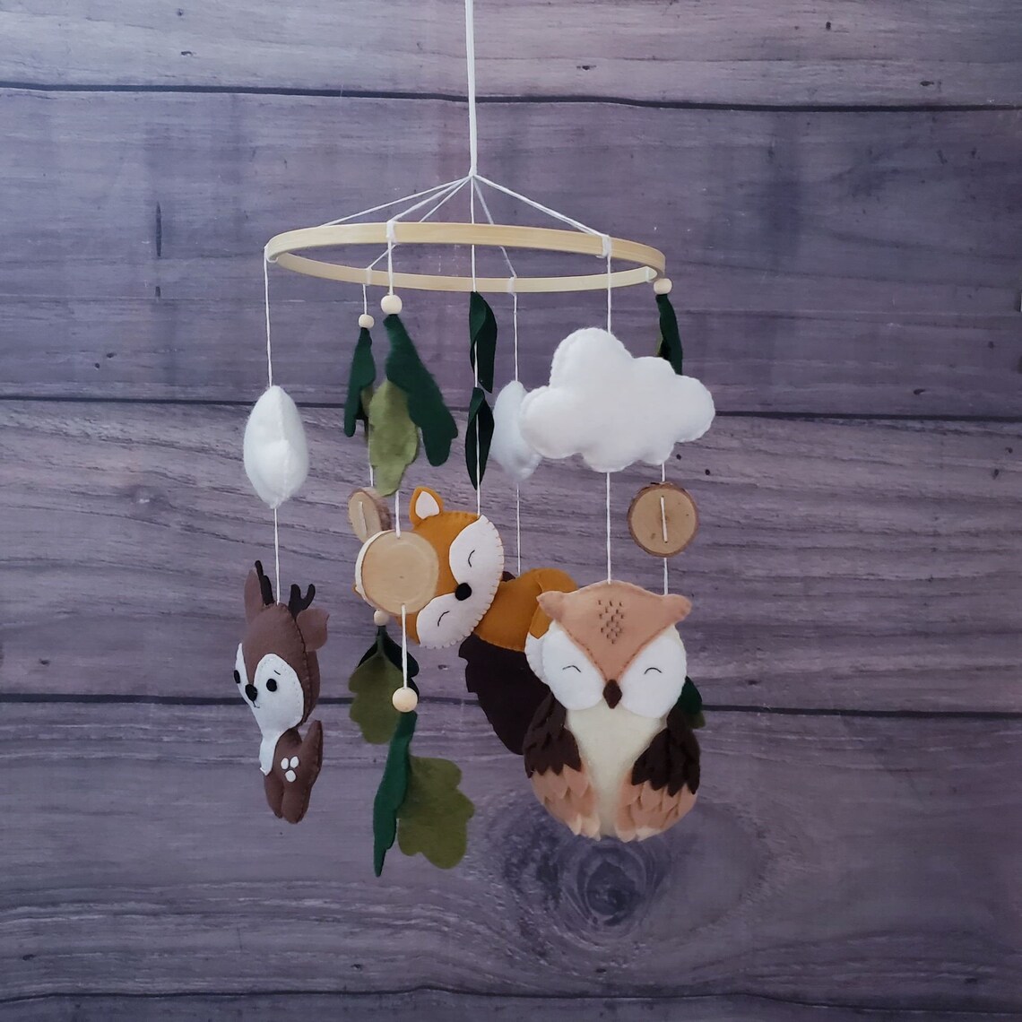 Woodland mobile forêt mobile animaux forestiers .woodland Etsy