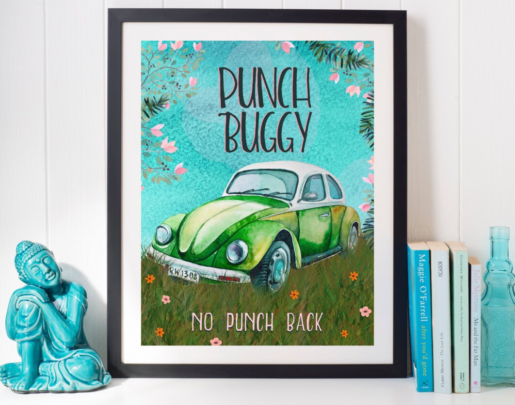 Punch Buggy No Punch Back VW Printable Art Jpeg Download With Etsy