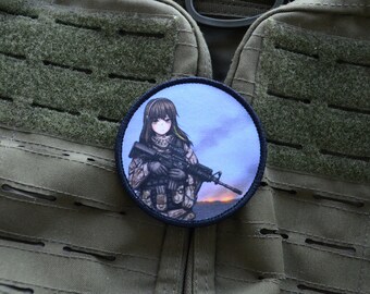 Anime Girl Patch Etsy