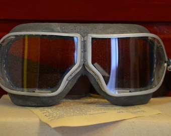 Original Soviet Russian Pilot Flying Aviator Tankman Moto Goggles WWII USSR Made