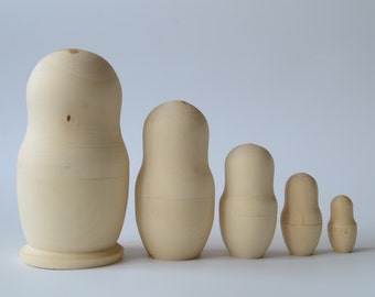 unpainted nesting dolls wholesale
