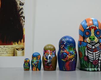 day of the dead nesting dolls