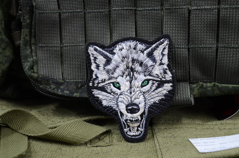 Wolf Embroidered Patch morale patch Etsy