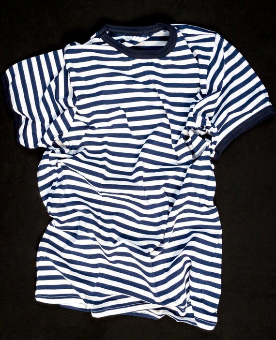 Original Russian Navy Dark Blue Striped Sailor T-shirt | Etsy