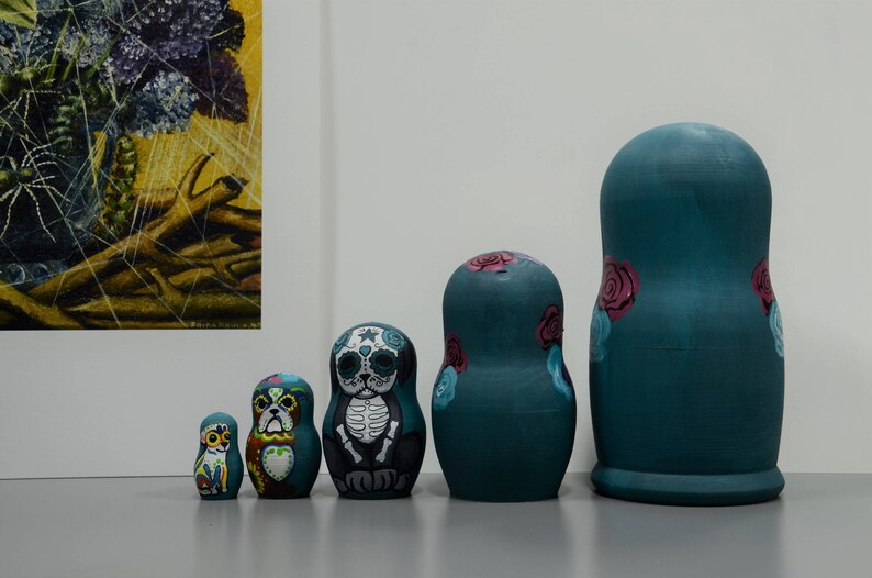 Russian Matryoshka Babushka Wooden nesting dolls Skull Etsy