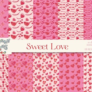 Papier éphémère artisanal - Motif transparent coeur rose et oiseaux, 12 x 12 pour projets de mariage romantiques et utilisation numérique