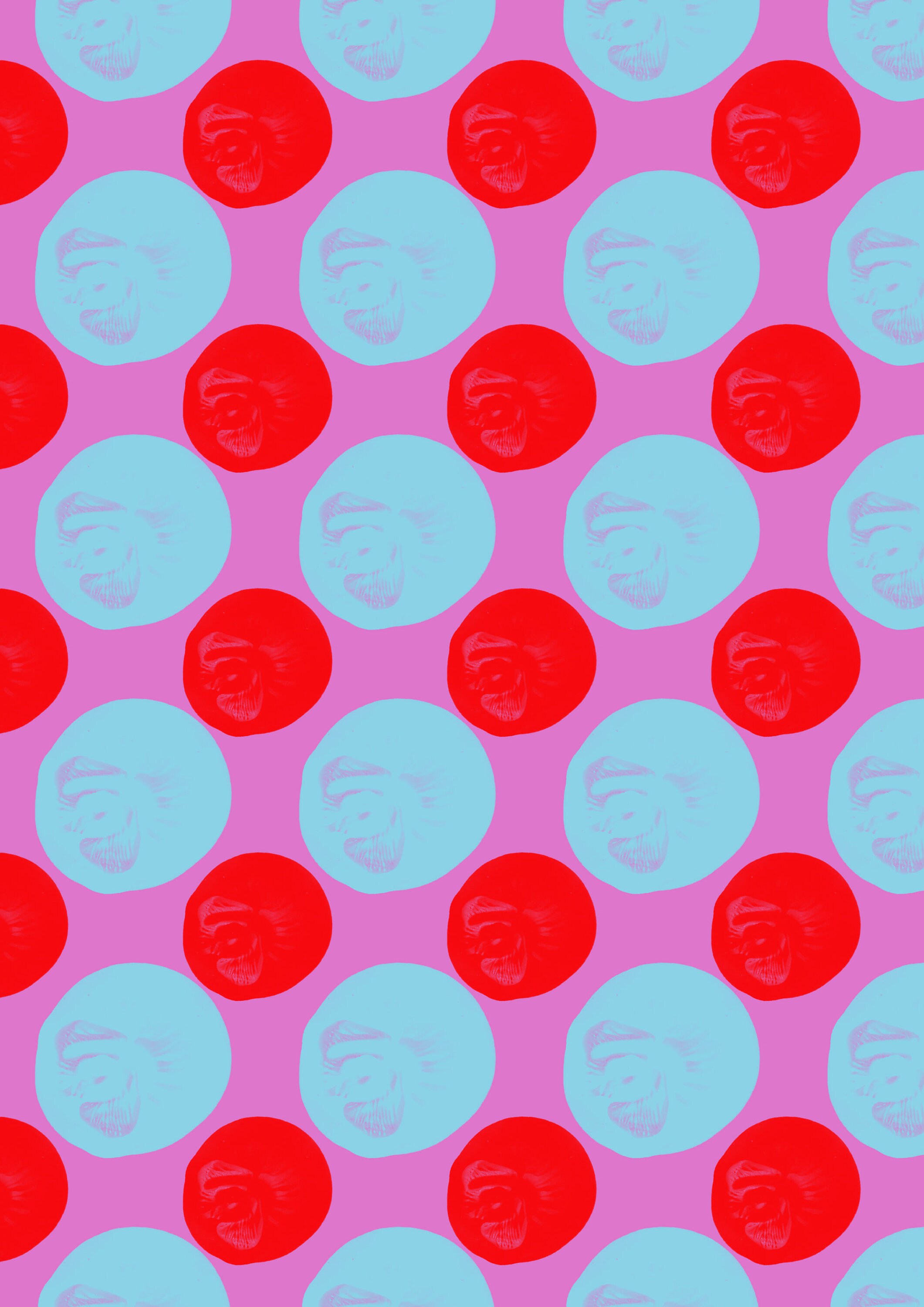 Red Polkadot, Blue Polka Dot and Pink Polka Dot Pattern Printable ...