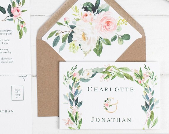 Wedding Invitation - Floral Romance