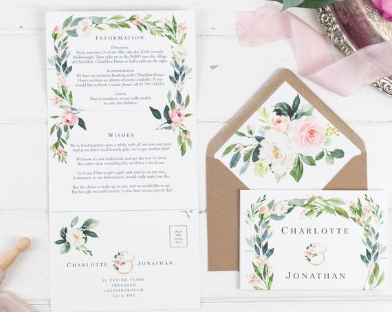 Wedding Invitation - Floral Romance