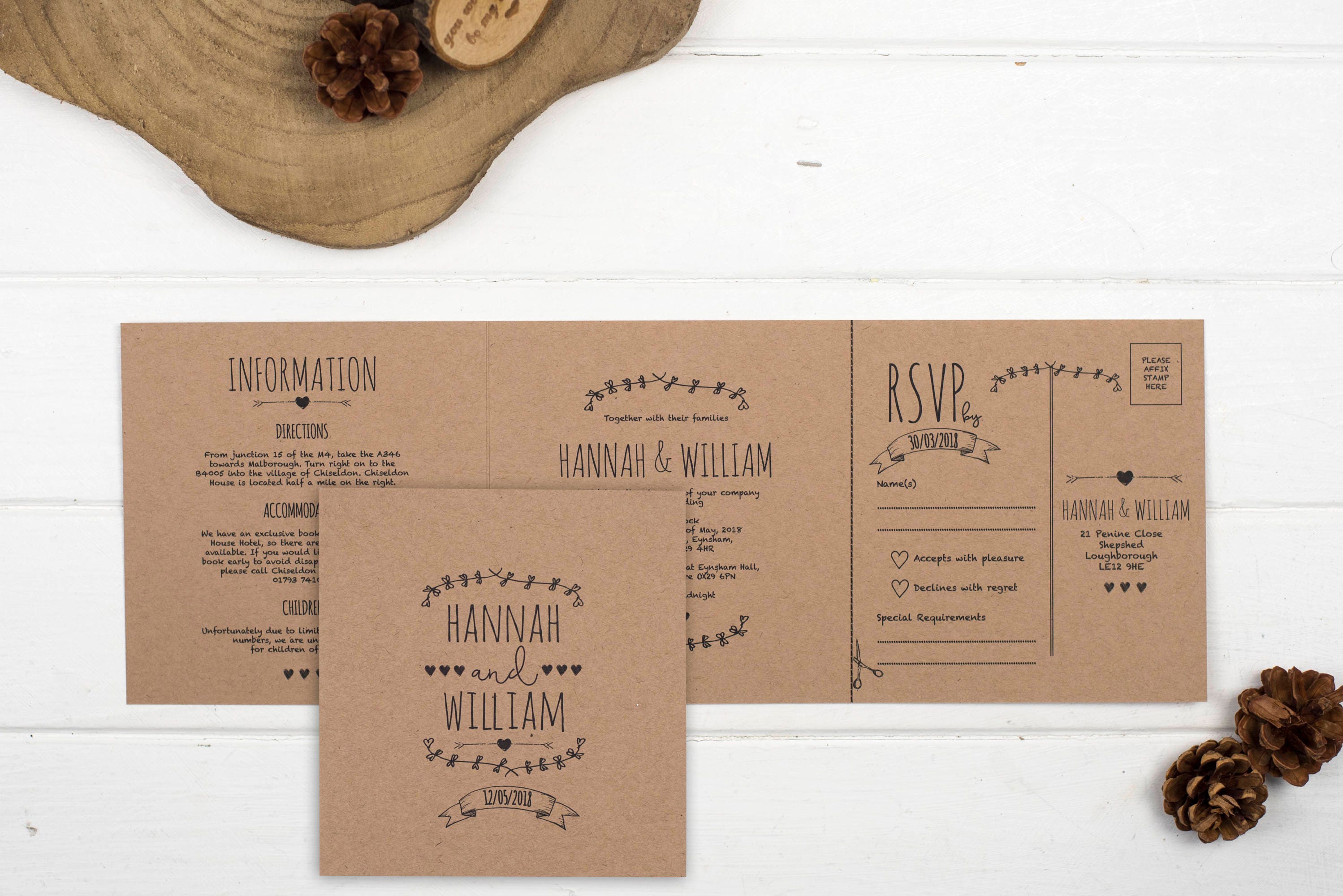 Double Fold Wedding Invitations 3