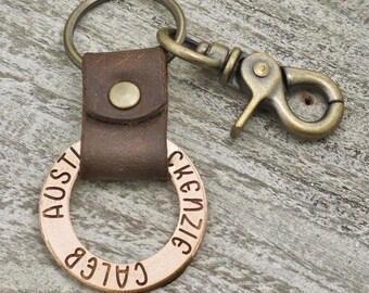 Personalized keychain for dad, papa keychain, stepped up dad, drive safe keychain, grandpa keychain, expecting dad gift, memorial keychain