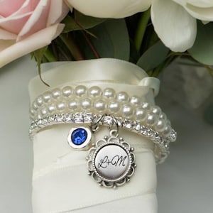 Bridal shower gift for bride unique, gift for bride from maid of honor, Something Blue Bouquet Wedding Keepsake, from mom mother-in-law dad