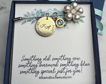 Wedding gifts for the couple, Wedding ceremony something blue, Something blue for bride, Bride gift, Bridal shower gifts, bouquet charm