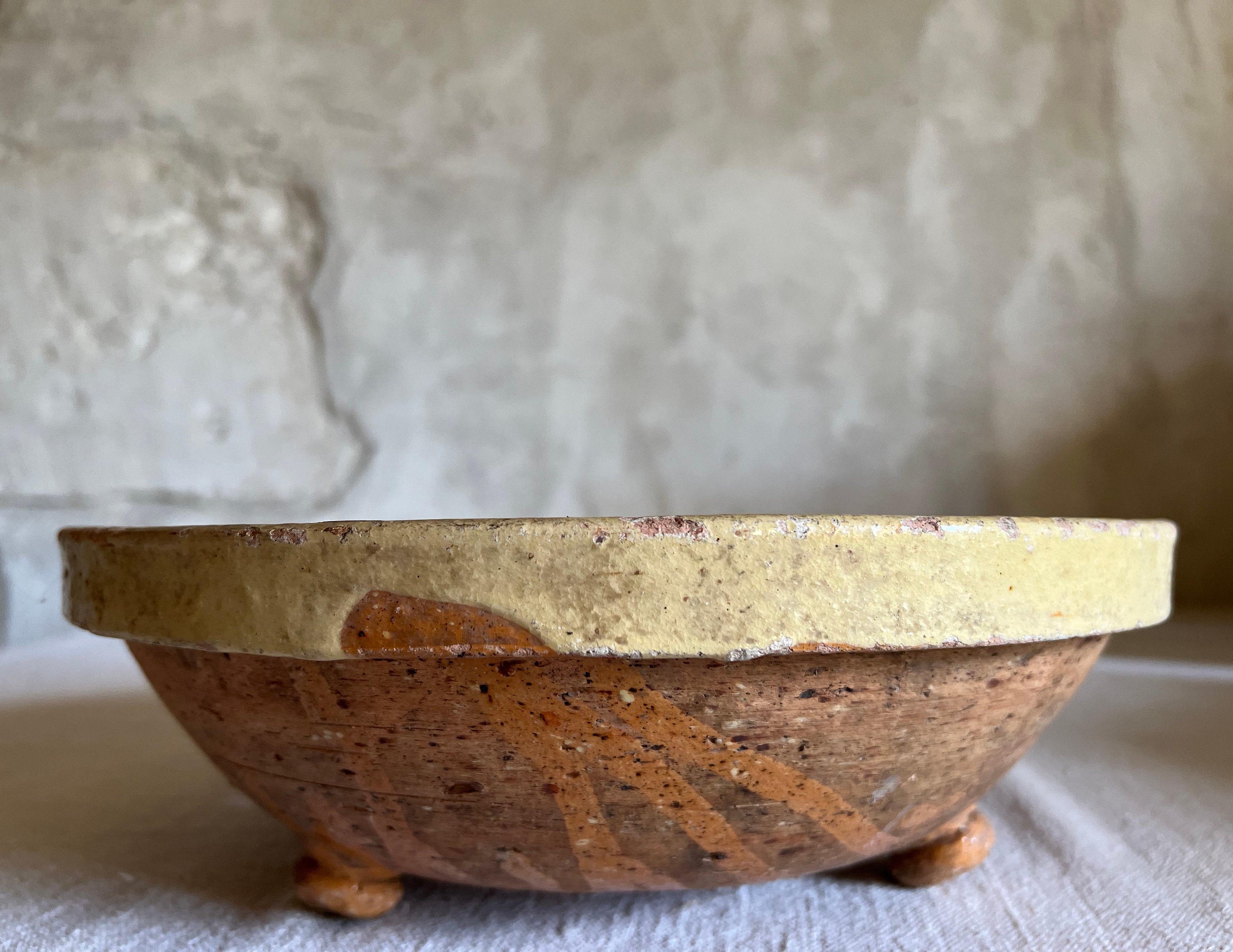 XL Antique French Terra Cotta Drain Strainer. Glazed. Large Etsy