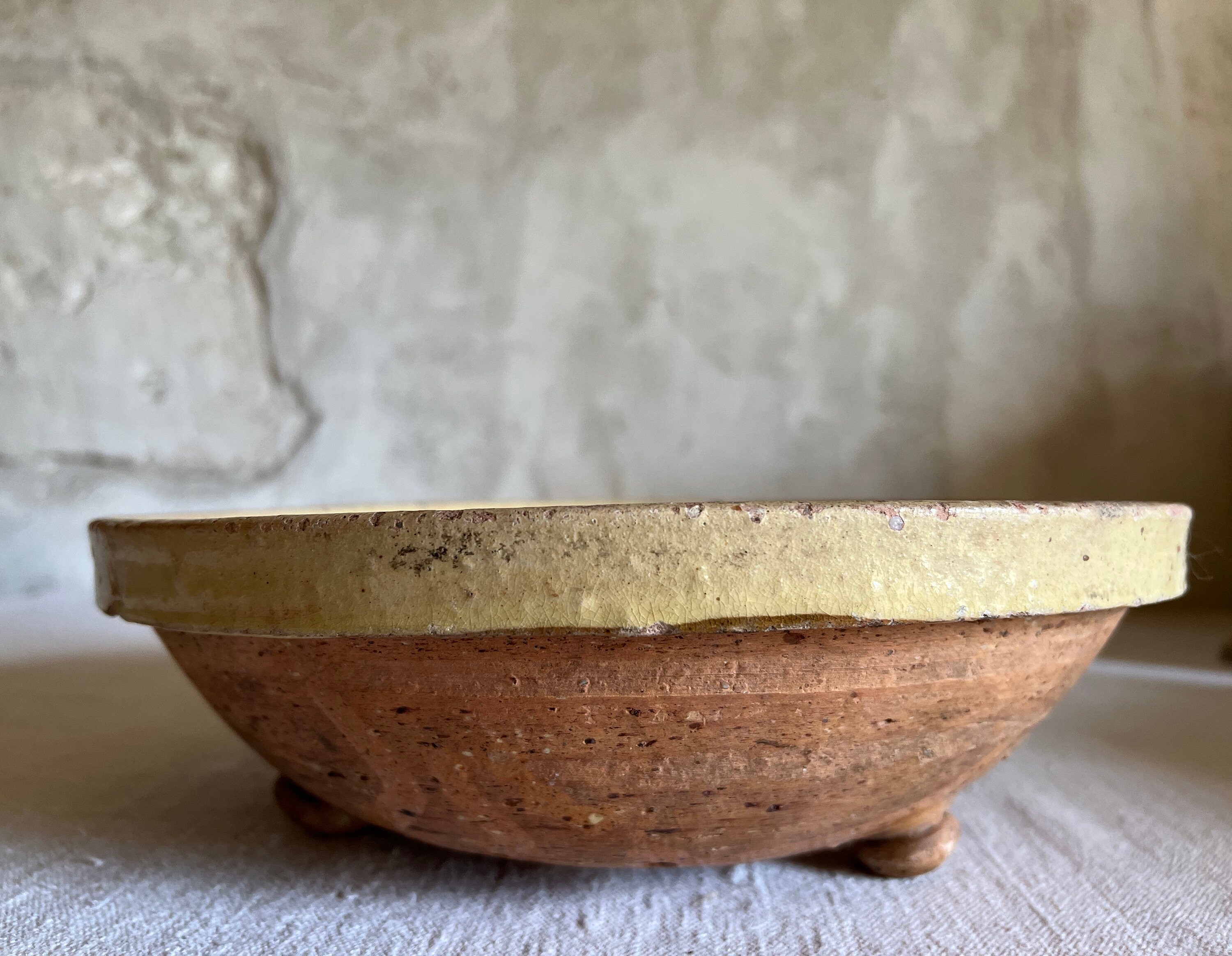 XL Antique French Terra Cotta Drain Strainer. Glazed. Large Etsy