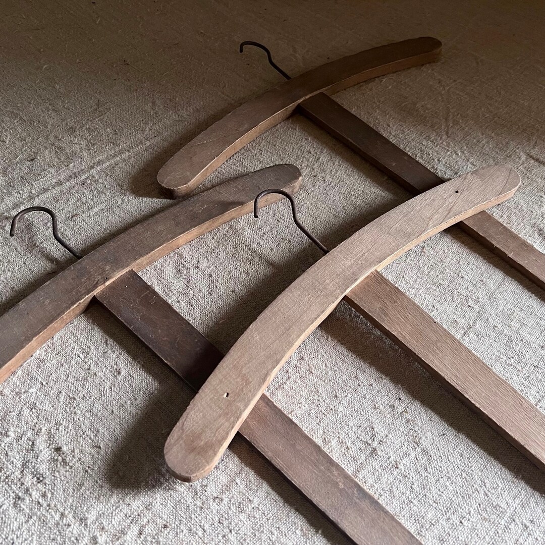 3 Antique French Wooden Coat Hangers. France. 1930s Etsy