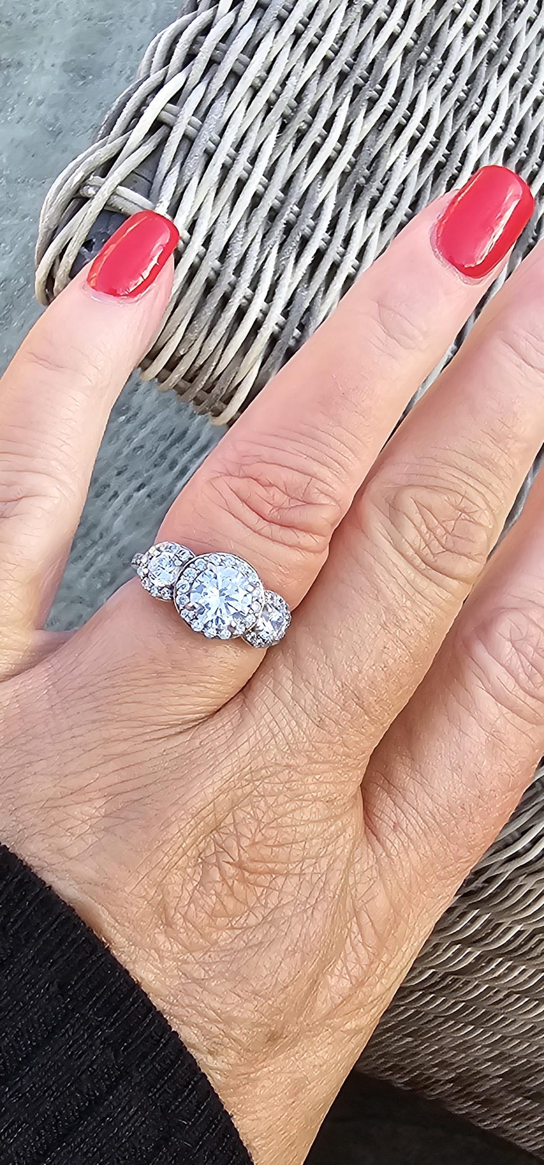 Oro 9 Carati - Maestoso Anello Con Acquamarina Diamanti E - Catawiki - Foto 11