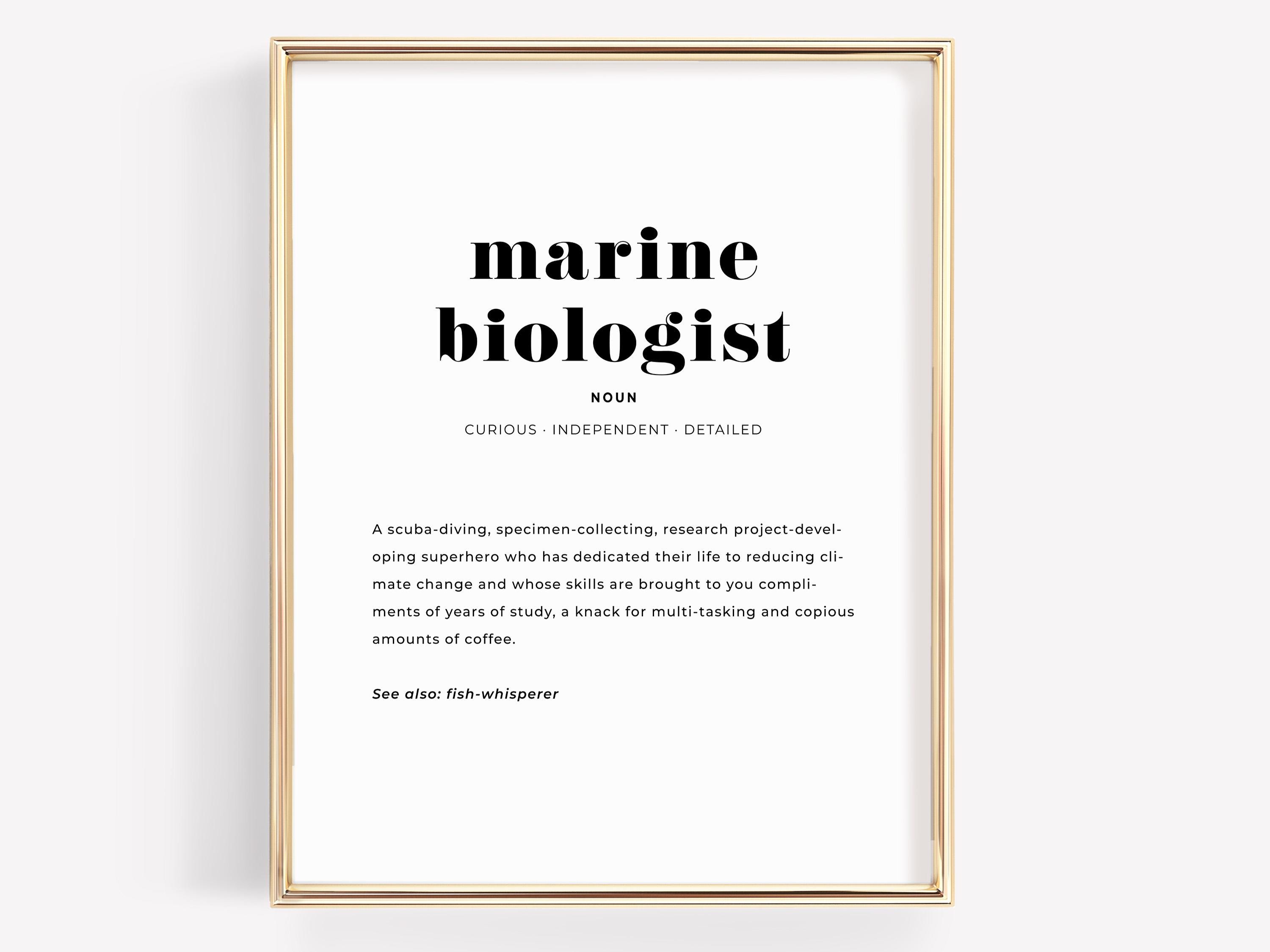 Marine Biologist Definition - Etsy