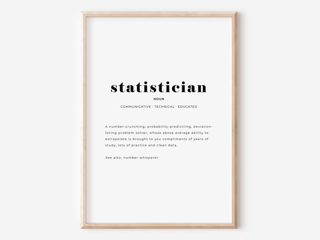 Statistics Poster Gift for Data Scientist, Statistician Definition ... image.