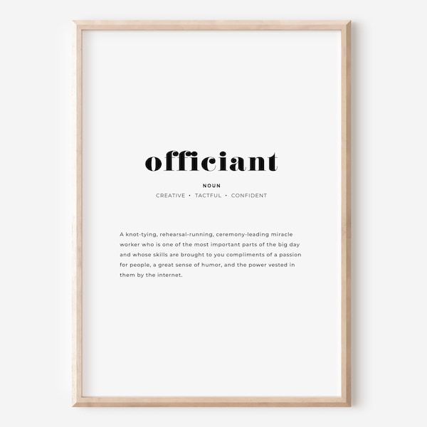 Officiant - Etsy