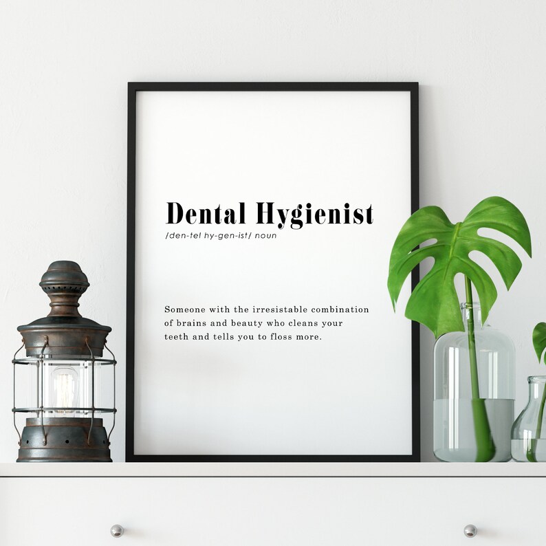 Dental Hygienist Graduation Gift Dental Hygiene Wall Decor Etsy
