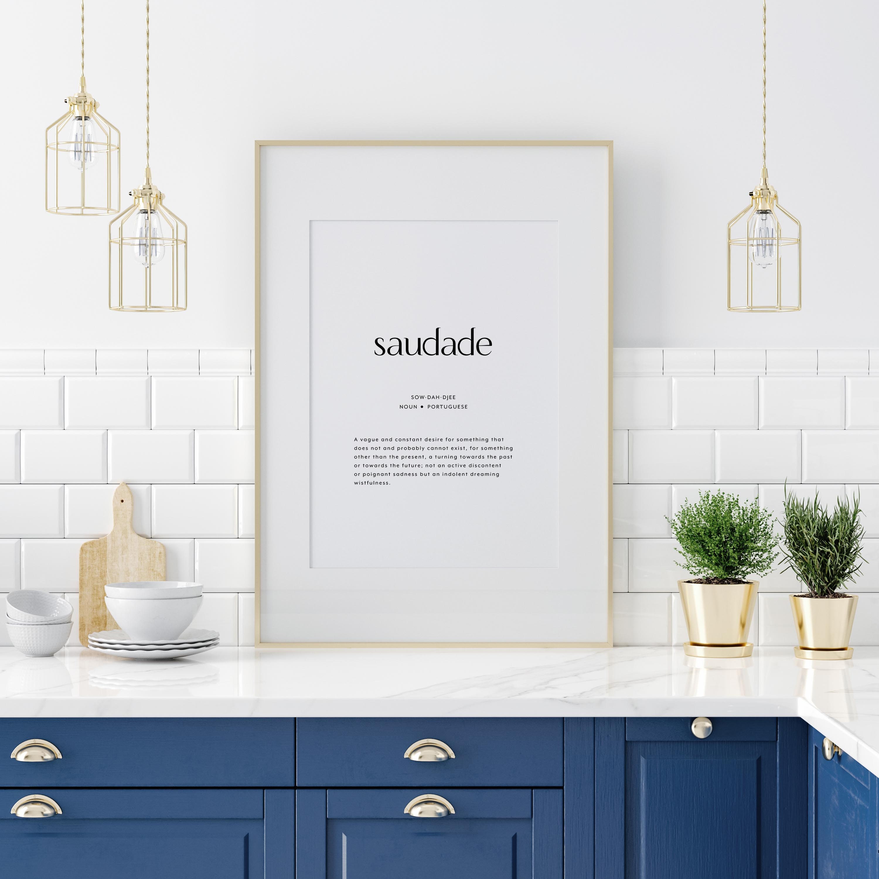 Saudade definition - Unframed art print poster or greeting card