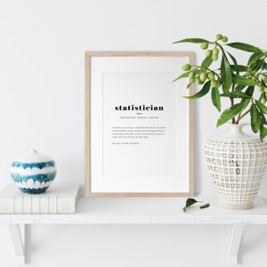 Statistics Poster Gift for Data Scientist, Statistician Definition ...
