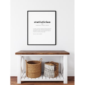 Statistics Poster Gift for Data Scientist, Statistician Definition ...