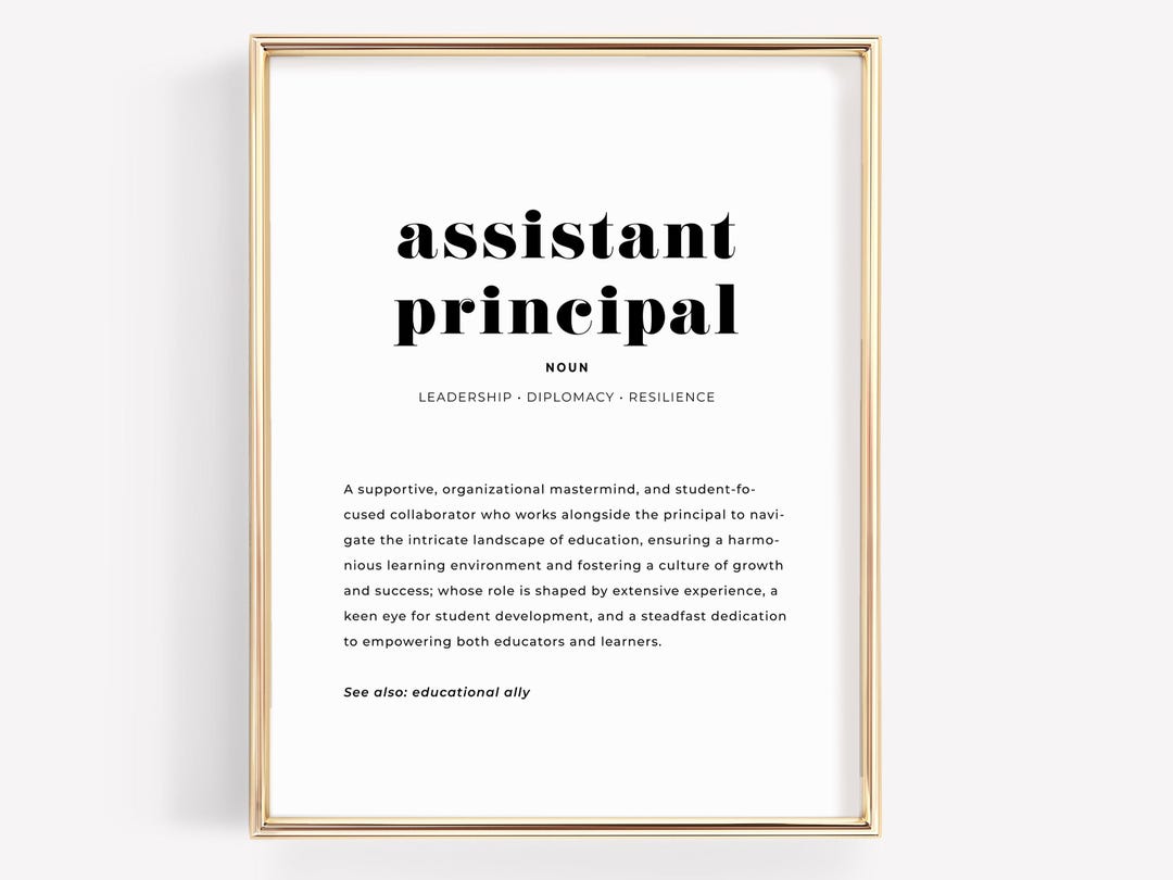Assistant Principal Definition Print, Vice Principal Office Decor ...