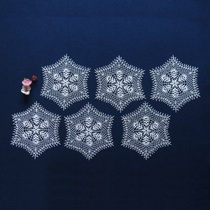 Set von 6 Häkelspitze Deckchen