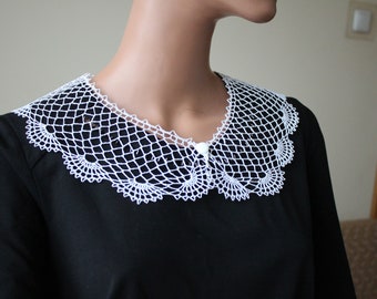 White Cotton Handmade Necklace