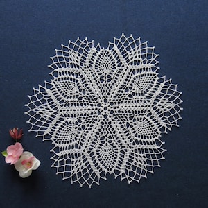 crochet doily, lace crochet doily, handmade doily, white crochet doily, table center piece, table linen, big doily, haekeln zierdeckchen