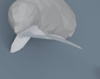 Dolphin Wall Sculpture Pattern - Papercraft DIY - Download, Print and Make Your Own
