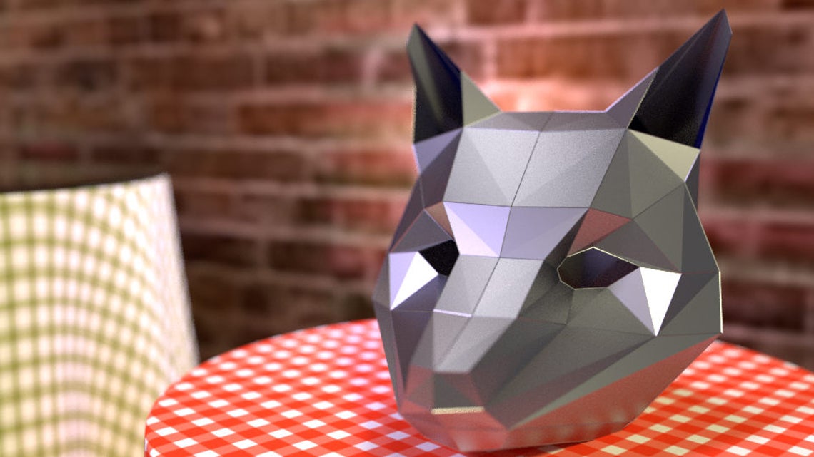 Fox Mask Pattern - Papercraft DIY - Download, Print and Make Your Own ...