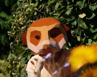 Meerkat Mask Pattern - Papercraft DIY - Download, Print and Make Your Own