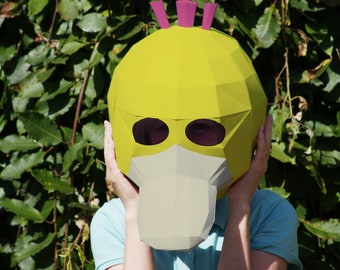 Duck Mask Pattern - Papercraft Psyduck - DIY, Download, Print and Make Your Own