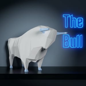Bull Sculpture Pattern - Papercraft DIY - Download, Print and Make Your Own