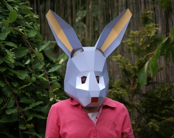 Rabbit Mask Pattern - Papercraft DIY - Download, Print and Make Your Own