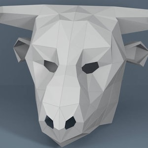 Bull Mask Pattern - Papercraft DIY - Download, Print and Make Your Own ...